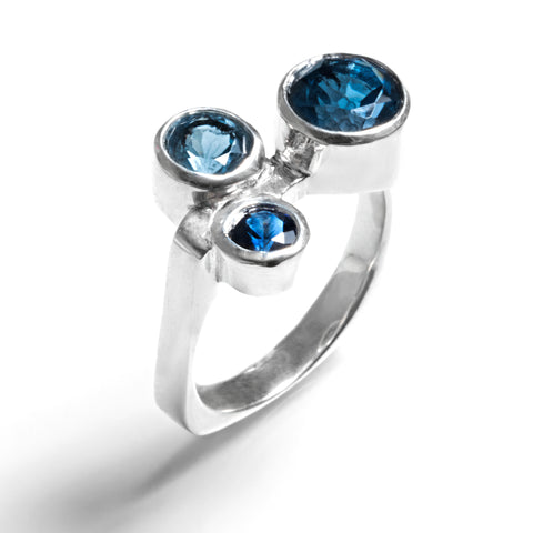 family birthstones turquoise 14k white gold