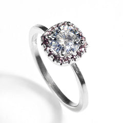 Lab-created diamond engagement ring, moissanite