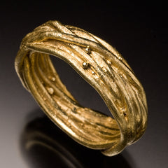 18k yellow gold nesting ring wedding band