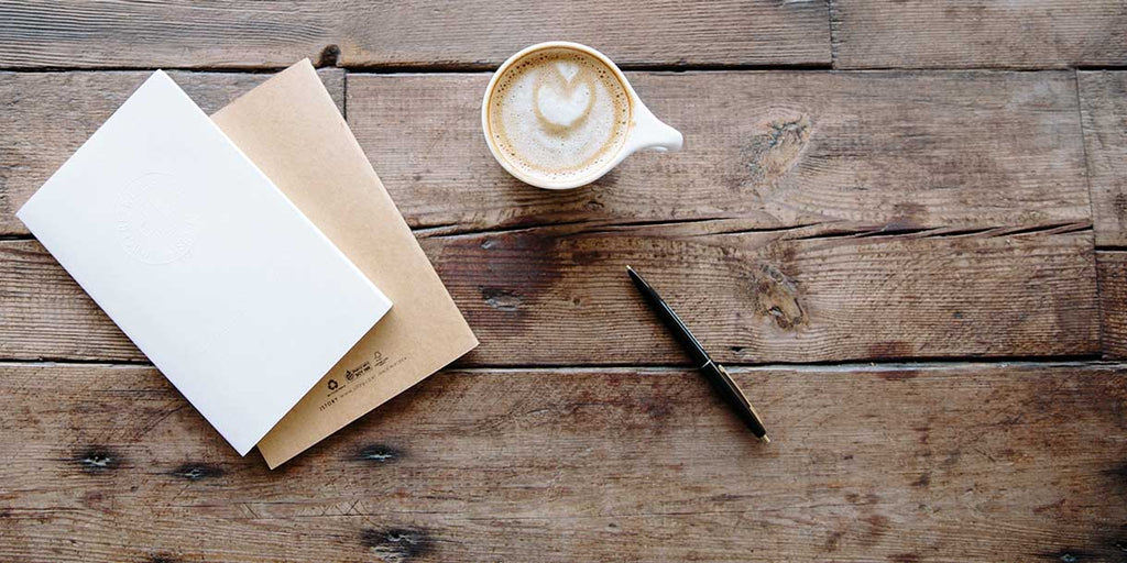 Notebook on Reclaimed Wood Dining Table