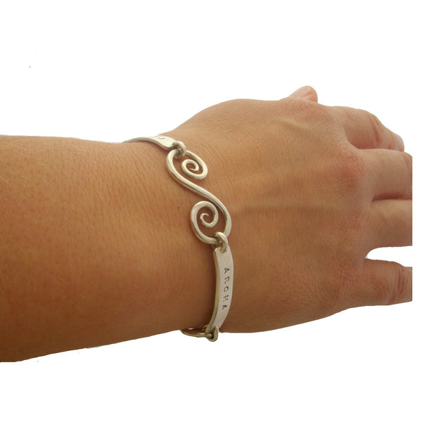 Home  Products  Kia Kaha Sterling Silver Bracelet