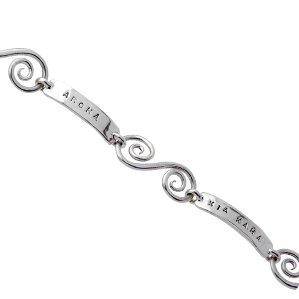 Home  Products  Kia Kaha Sterling Silver Bracelet