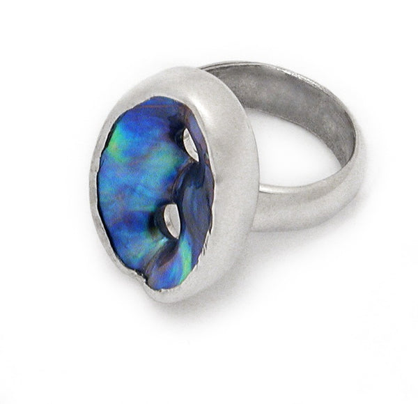 Home  Products  New Zealand Paua Hole and Sterling Silver Ring
