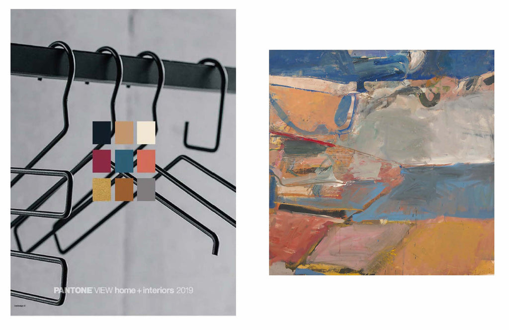 Above left image: Pantone Classico / Right image: Richard Diebenkorn "Berkeley #22, 1954"