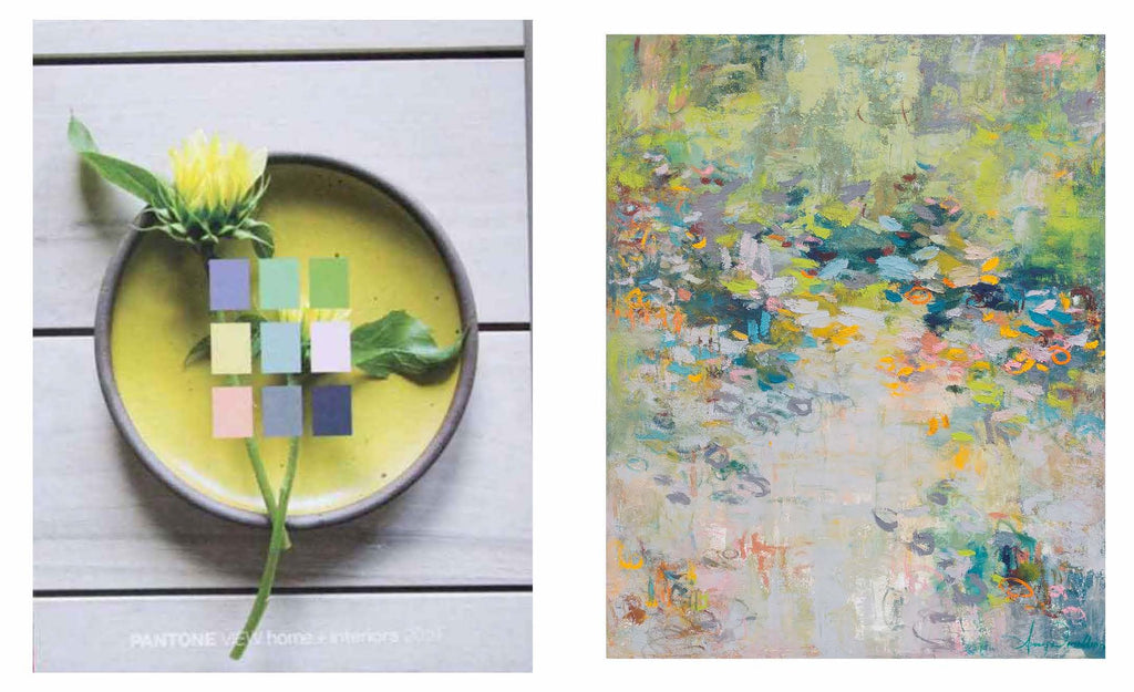 Left image:  Pantone Musings / Right image: Amy Donaldson "Inner Hope"