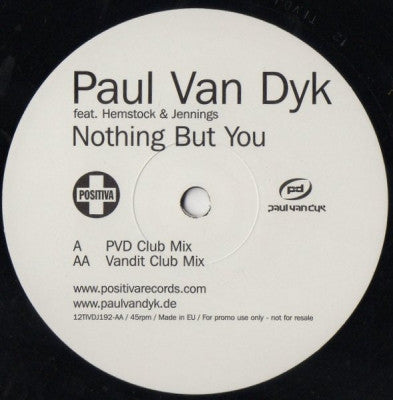 Paul Van Dyk Nothing But You Vinyl Record