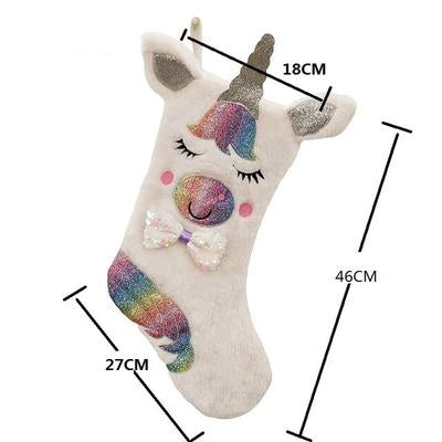 Les mesures de la chaussette licorne