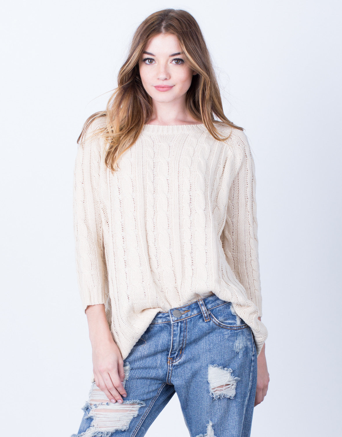 Comfy Cable Knit Sweater 2020AVE