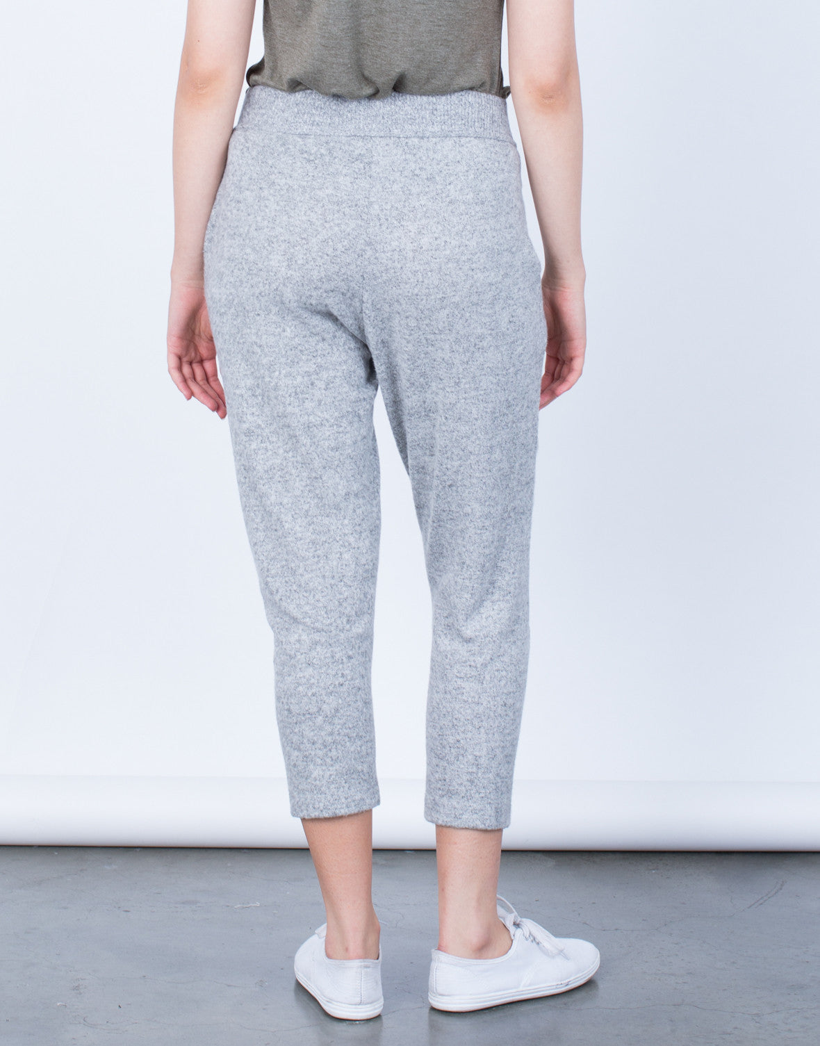 Comfy Knit Jogger Pants Heather Grey Joggers Light Grey Sweat Pants