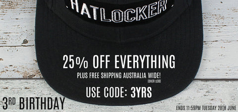 Hat Locker turns 3 sale