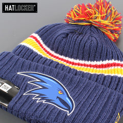 New Era AFL Adelaide Crows Team Colour Pom Knit Beanies