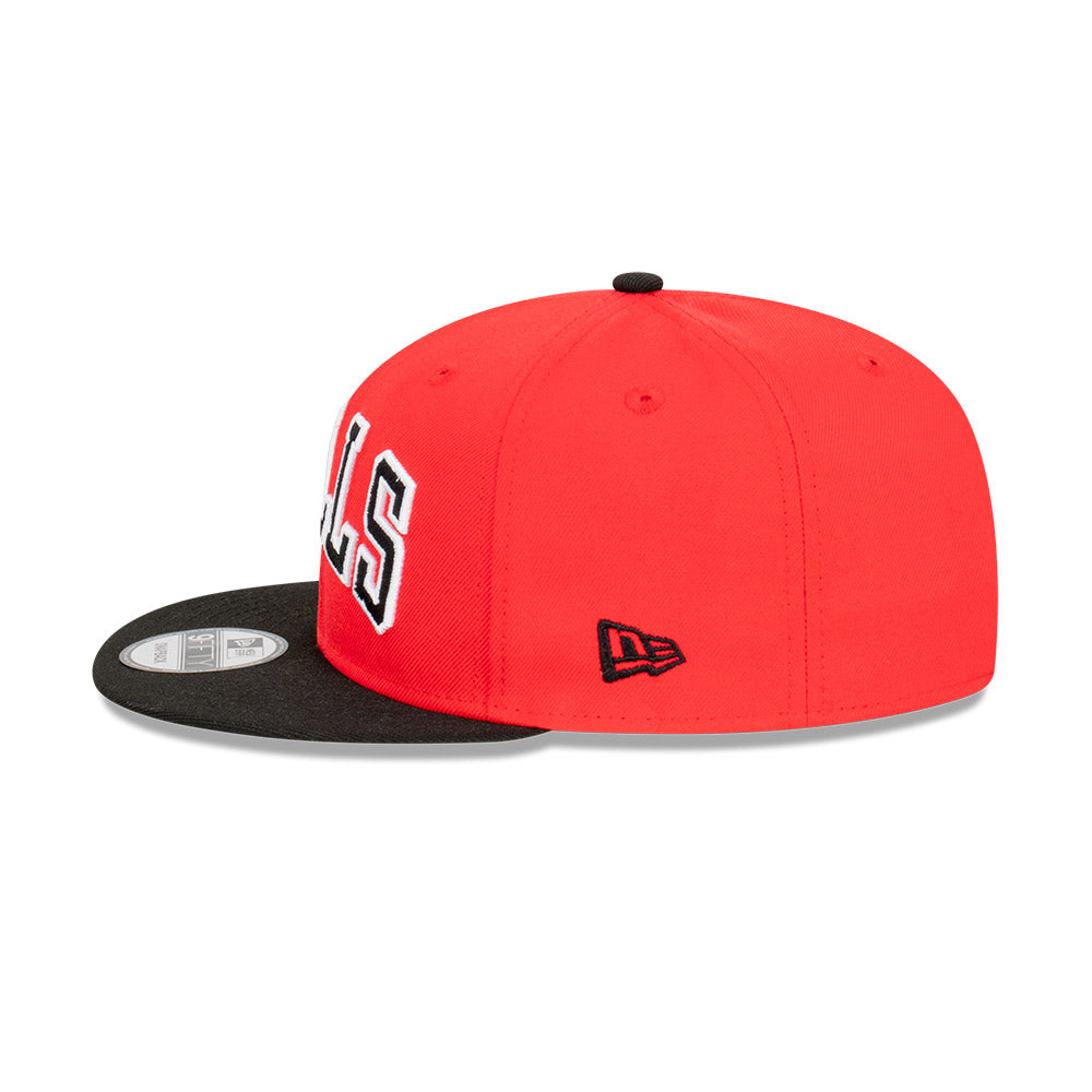 Chicago Bulls Hat - Red Team Wordmark 9Fifty Snapback - New Era