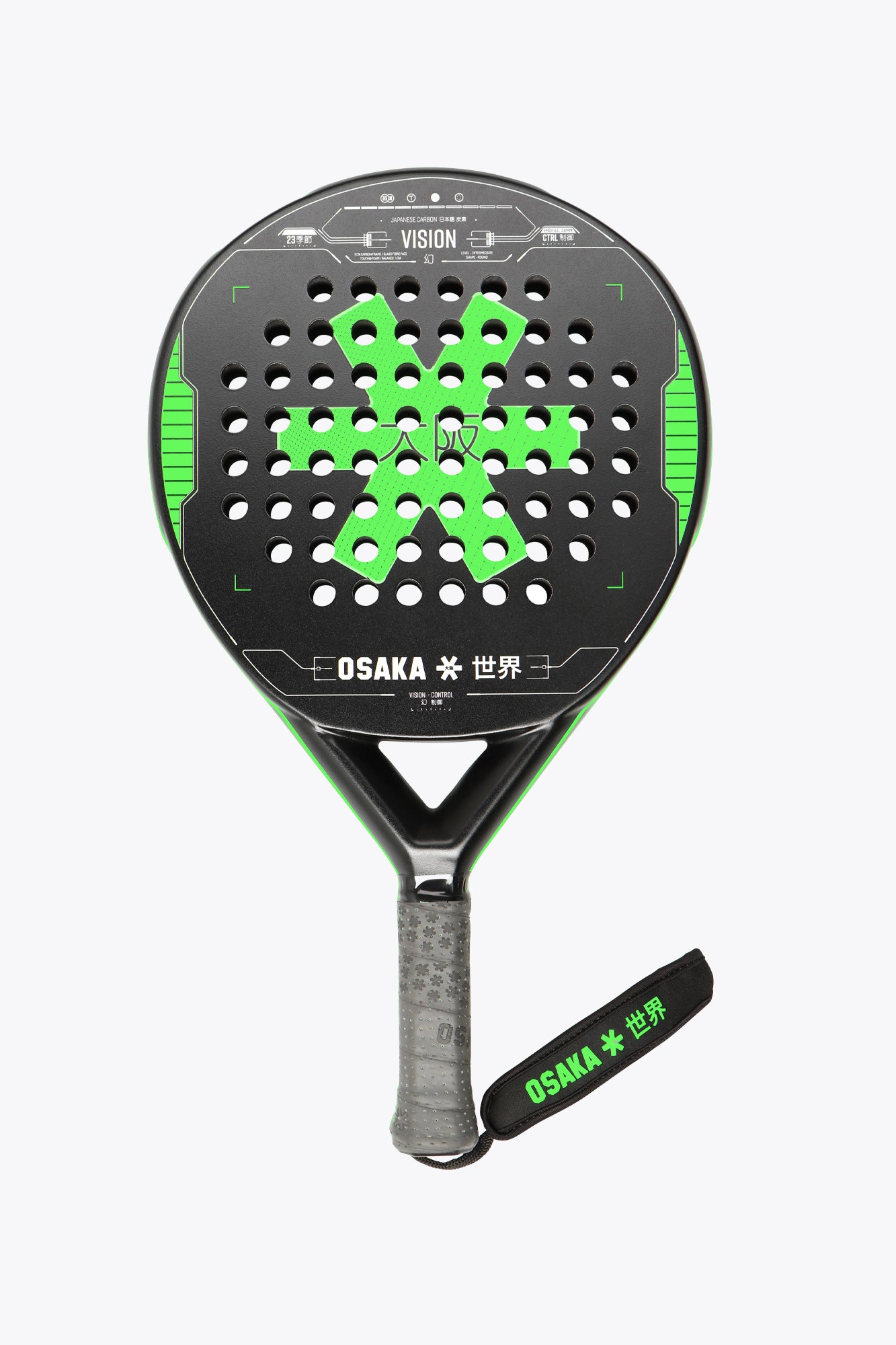 Padel Racket - Vision - - Iconic Black | Osaka World