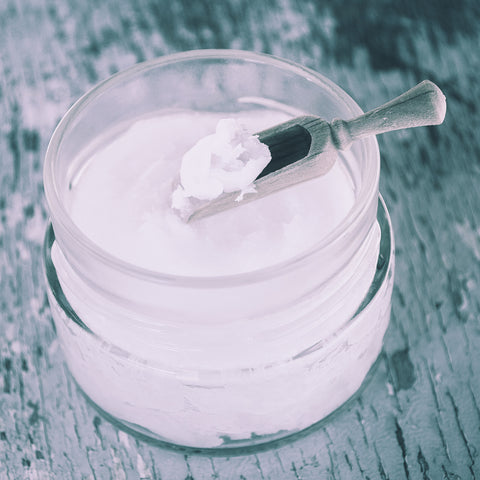 Coconut oil in a jar.