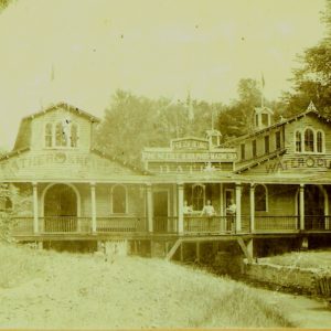 The outside of an old spa.