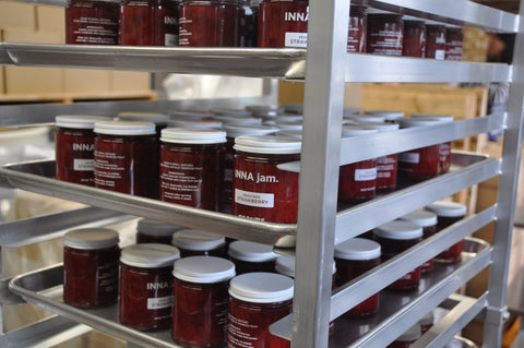 Shelves and shelves of jam!