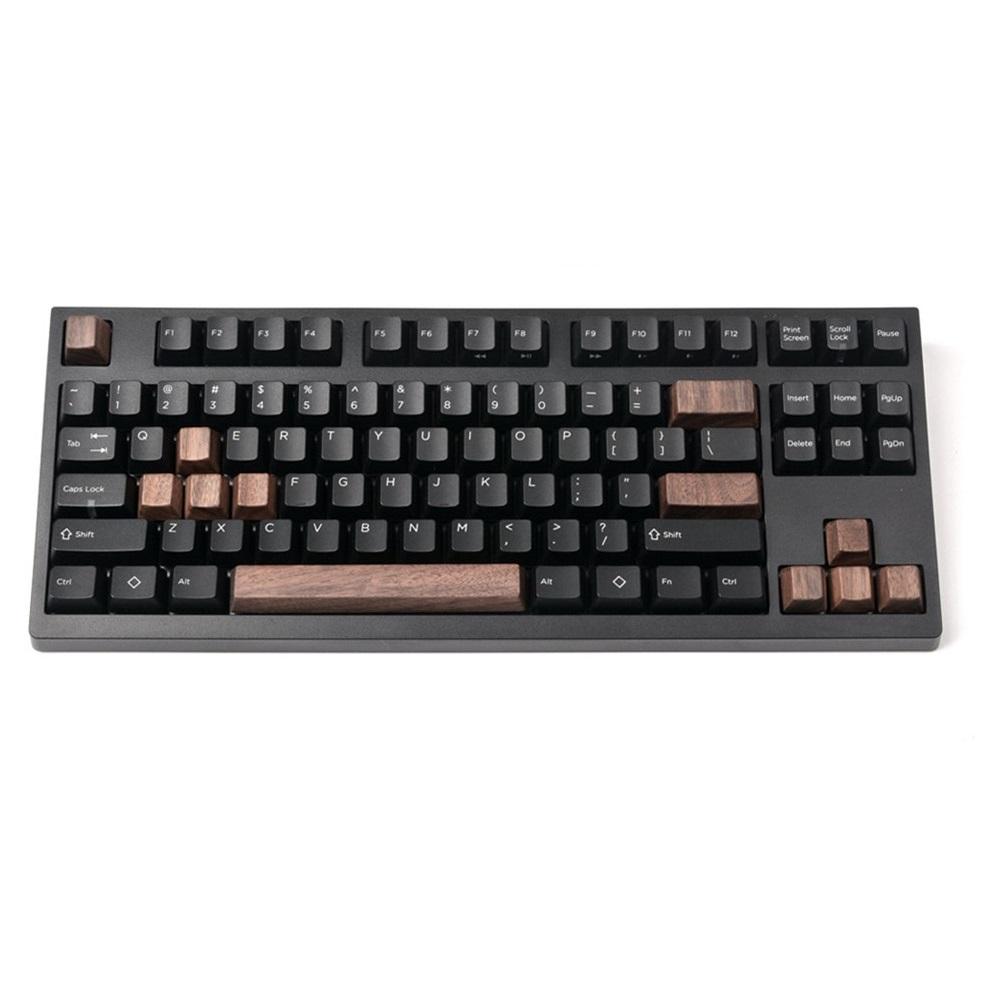Keyboard keycaps Walnut Wooden Keycap Height Wood Keycap Suit Wooden Keycaps Personality for MX Switch Mechanical Gaming Keyboard 