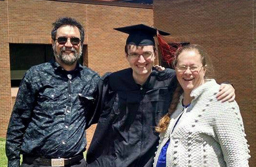 Steve & Sue with their son Donald at his college graduation