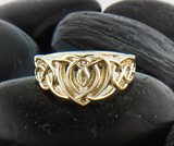 Walker Metalsmiths custom designed Kathleen's Heart Celtic Rings 