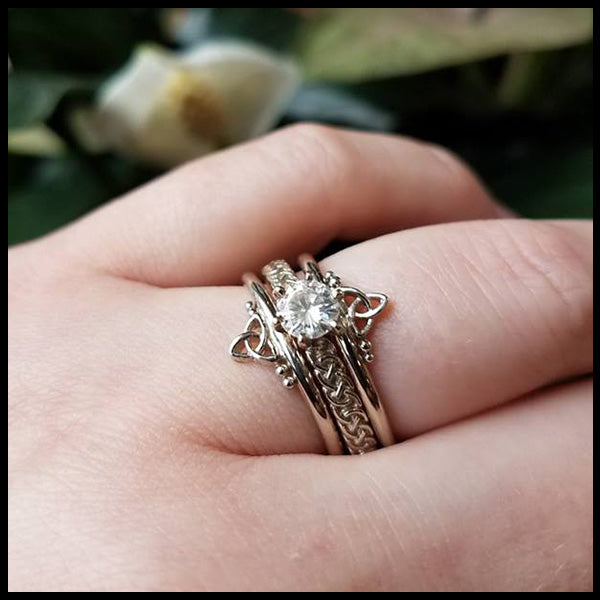 Celtic Engagement Wedding Set