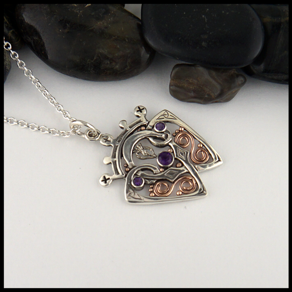 Custom Amethyst Luckenbooth Pendant