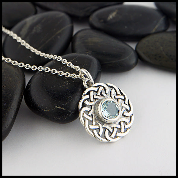 Celtic Aquamarine Necklace