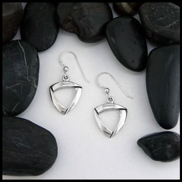 Trilliant drop earrings