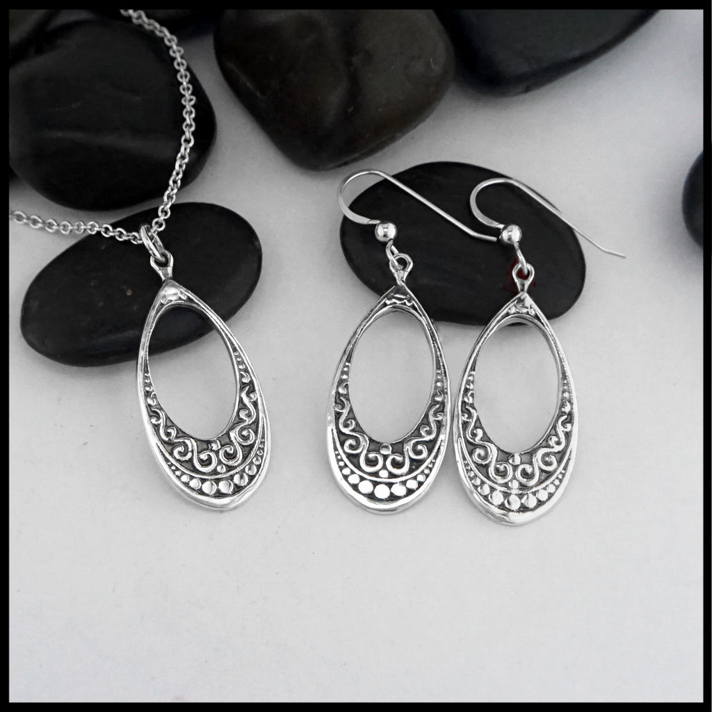 celtic pendant and earring set 