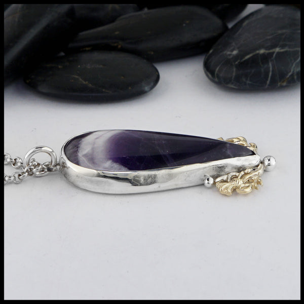 chevron amethyst pendant