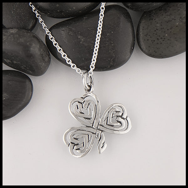 Sterling Silver Irish Shamrock Pendant