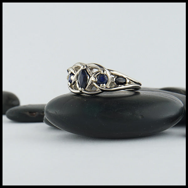 5 Stone Interlace Ring