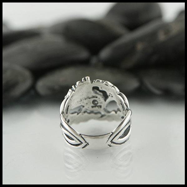 Scottish Thistle Ring in Sterling Silver