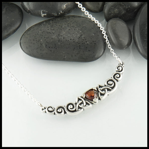 Walker Metalsmiths Celtic Jewelry Garnet Necklace