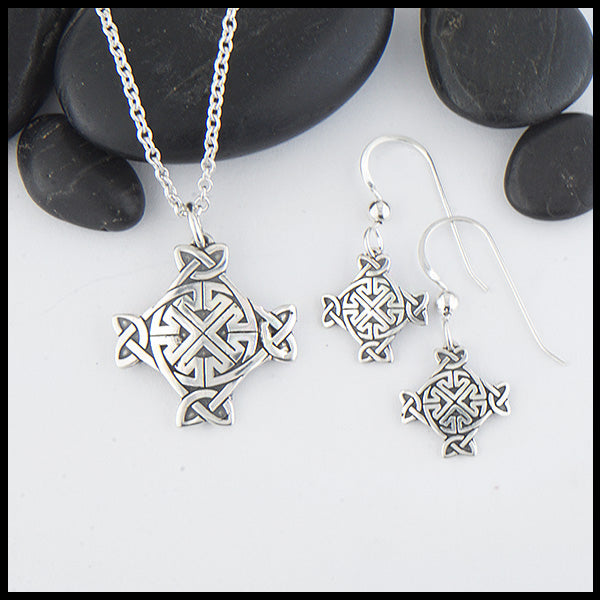 McDurnan Cross Pendant and Earring Set