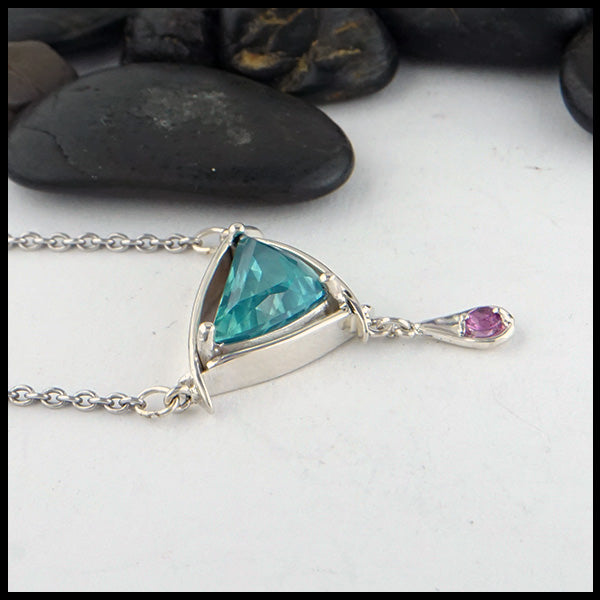 Paraiba Tourmaline Pendant in sterling silver