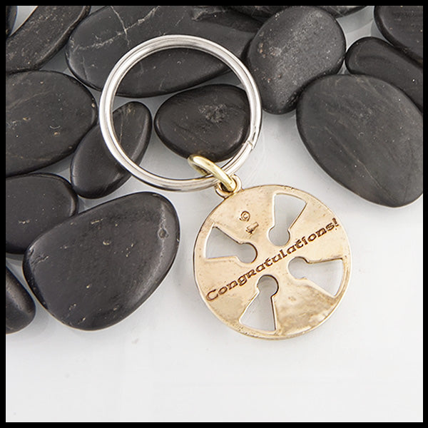 Medallion cross key ring