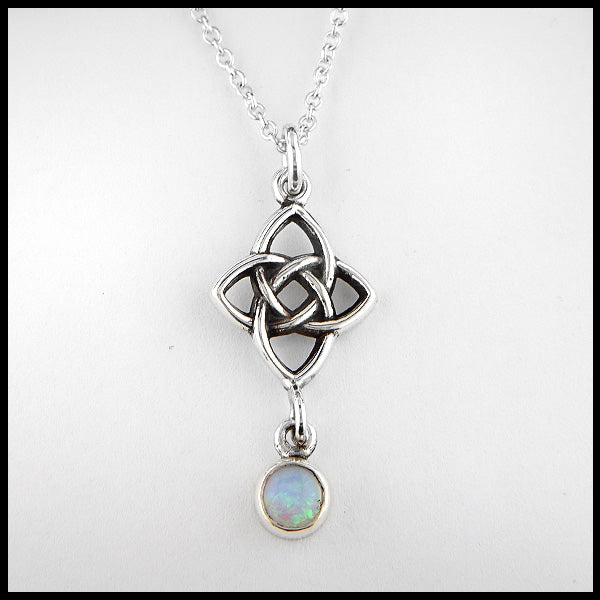 Starlight Opal Drop Pendant in Sterling Silver