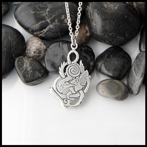 Sterling silver dog pendant