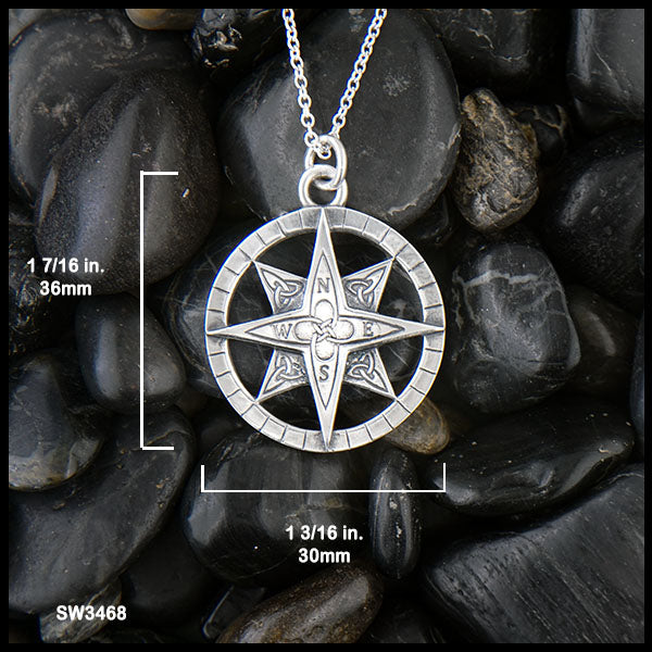 Large Celtic Compass diameter of 30 mm