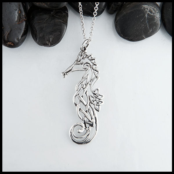 Celtic Seahorse Pendant by Walker Metalsmiths