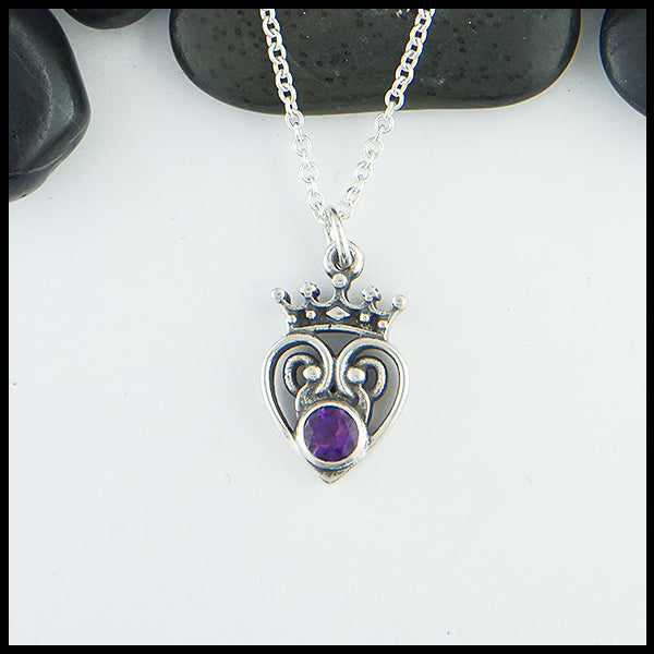 Amethyst Luckenbooth Pendant