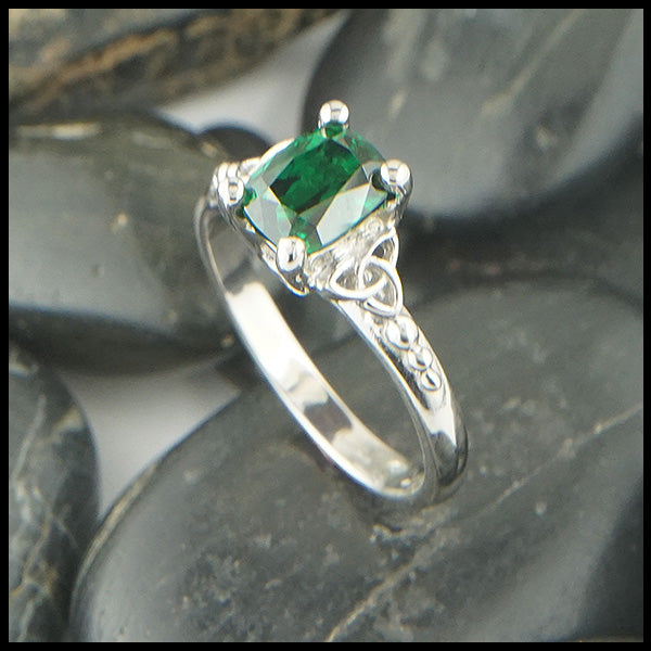 tsavorite trinity twist ring