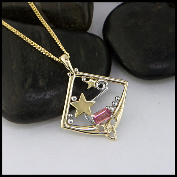 pink tourmaline pendant 