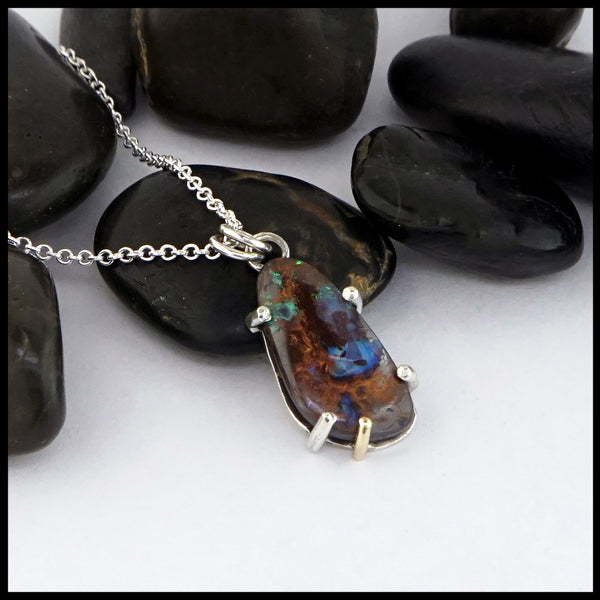 boulder opal pendant 