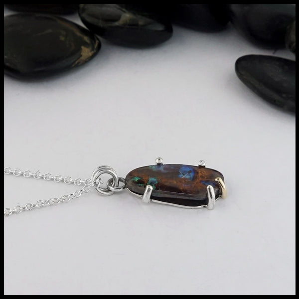 boulder opal pendant 