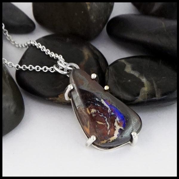 boulder opal pendant