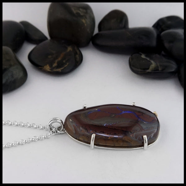 large boulder opal pendant