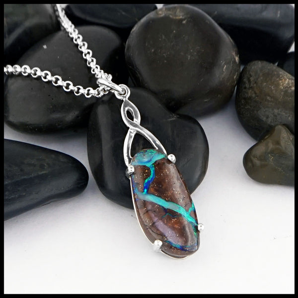 boulder opal pendant 