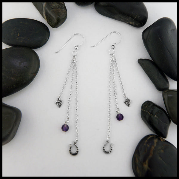 amethyst drop earrings