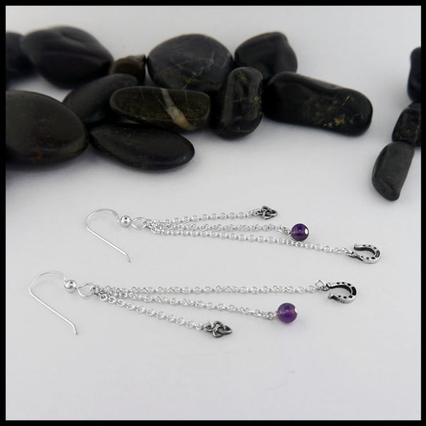 amethyst drop earrings